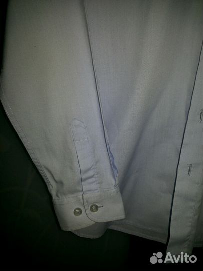 Рубашки р.140-146; 32 ворот. Нежно-голубого цвета