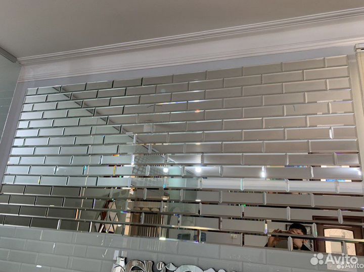 Зеркало панно фацет ромбики