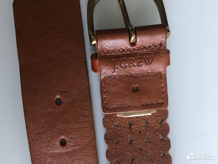 Мужской кожаный ремень с пряжкой