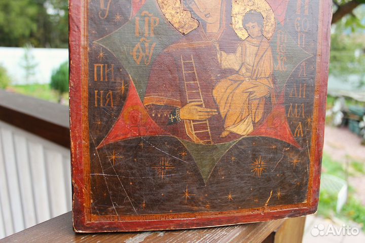 Старая икона Неопалимая Купина Север 33*24
