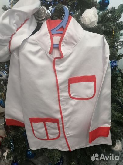 Шеф-повар китель костюм на3-7л+посудка в подарок