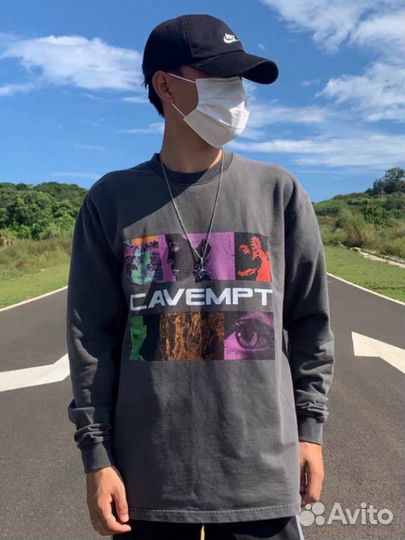 Лонгслив Cavempt серый в наличии