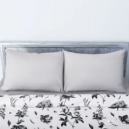 Постельное белье Евро из мако-сатина Этель хлопок