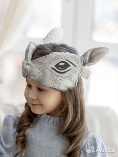 Маска текстильная карнавальная Зайчик