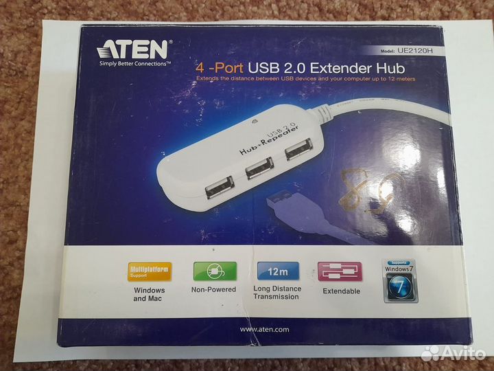 USB удлинитель aten UE2120H