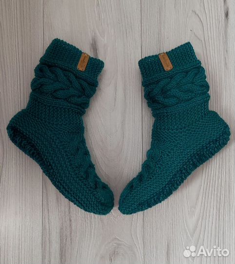 Носочки шерстяные вязаные (угги,сапожки)