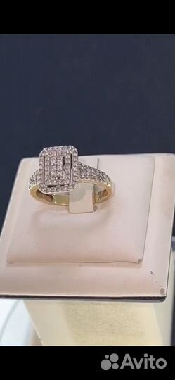 Золотое Кольцо 585 с бриллиантами