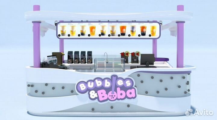 Островок Bubble Tea с привлекательным дизайном для