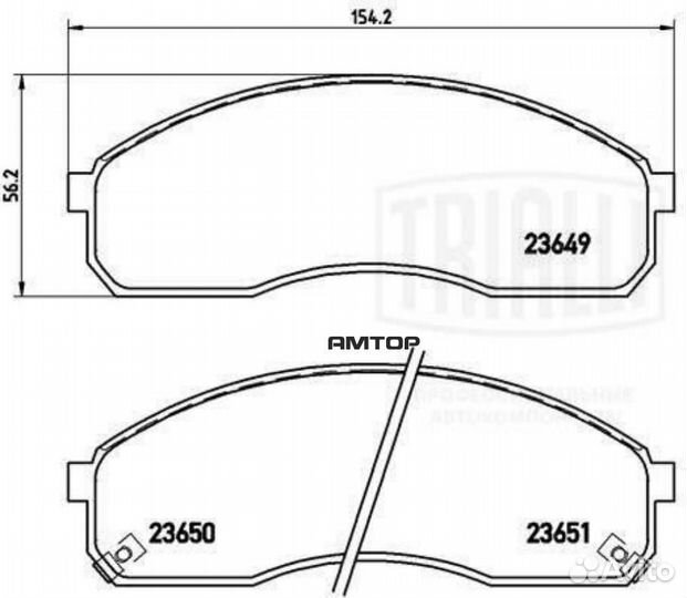 Trialli PF 4244 Колодки тормозные дисковые передни