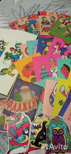 Новогодние детские флажки. СССР