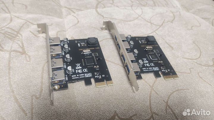 USB PCIe адаптер с 4 портами USB 3.0