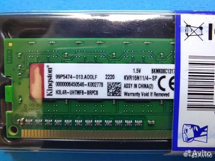 DDR3 4 gb 1600 mhz Kingston dimm Новая