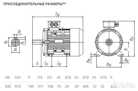 Электродвигатель аир 250S8 (37кВт-750об) новый