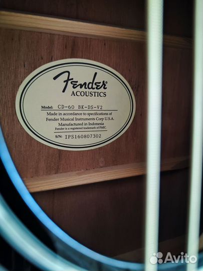 Fender CD-60 BK-DS-V2