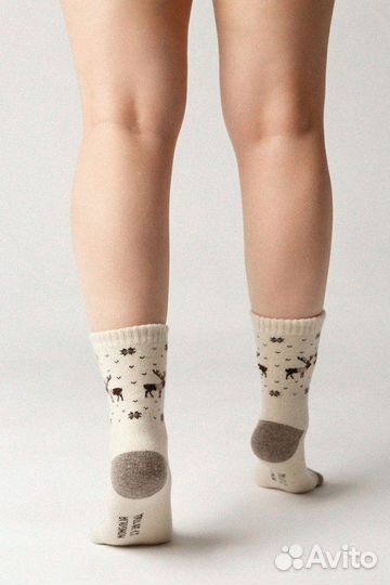 Теплые носки из Монголии с оленями