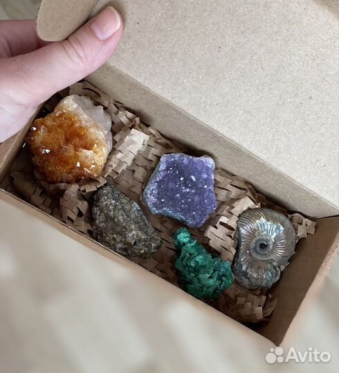 Камни и минералы набор коллекция подарок