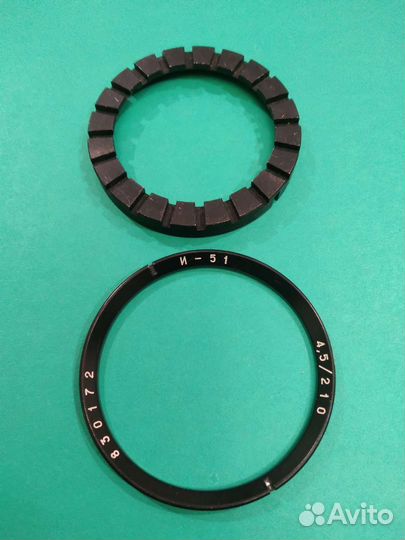 Кольца от фотообъектива Индустар И-51 4.5/210