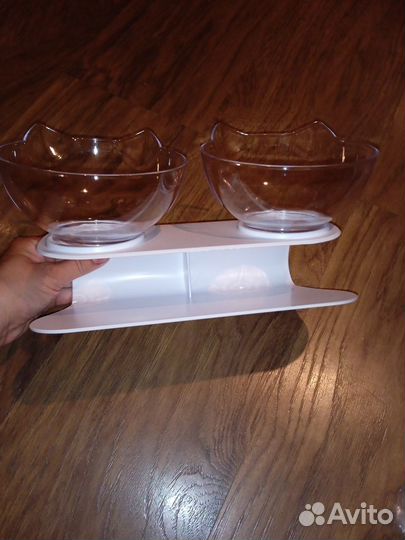 Новая двойная миска для кошки