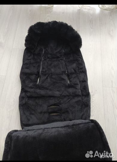 Меховой конверт в коляску санки