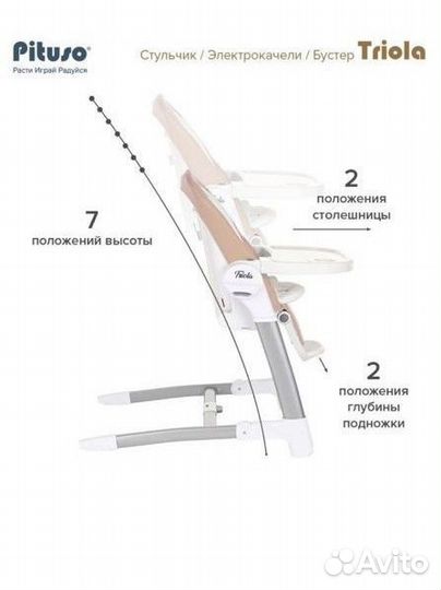 Стульчик для кормления Pituso Triola 3 в 1