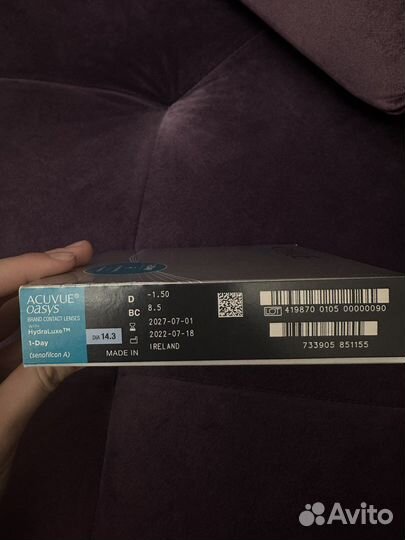 Линзы acuvue oasys однодневные