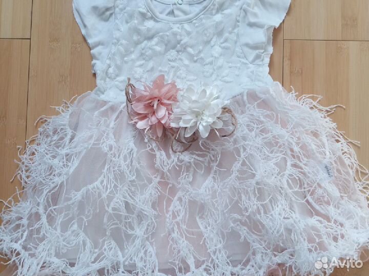 Нарядные платья и сарафаны для девочки 74 80 86