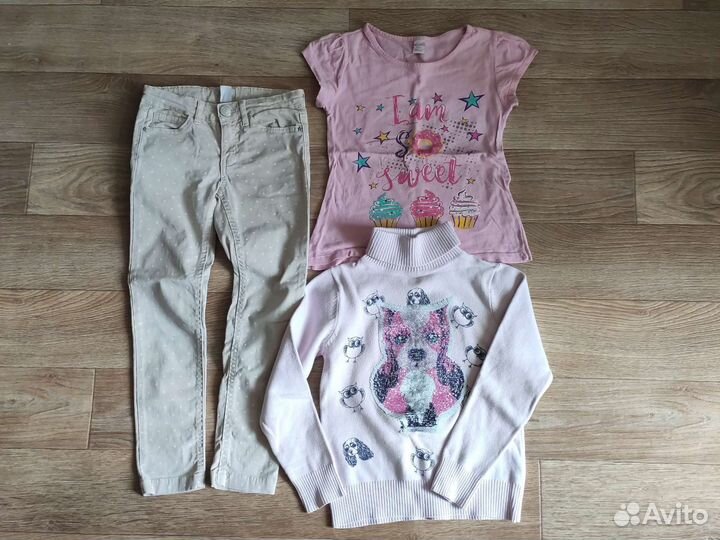 Вещи пакетом на девочку 110-116