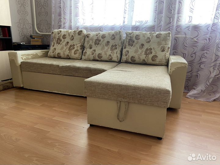 Диван бу беж угловой