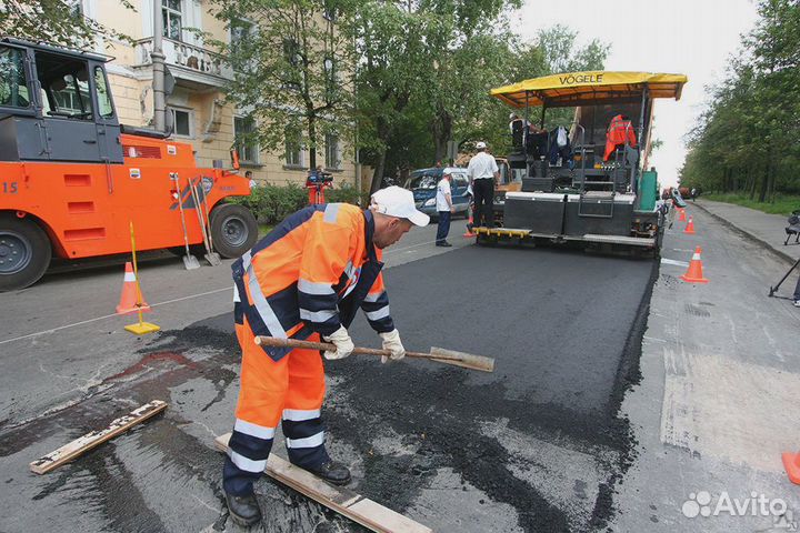 Асфальтирование/укладка асфальтной крошки(среза)