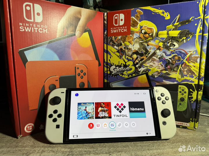 Прошитый Nintendo Switch Oled 256GB, PicoFly, Игры