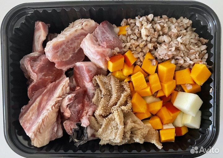 Обеды для крупных пород собак (мясо для собак)