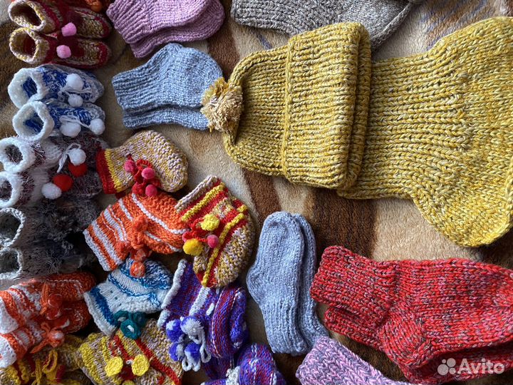 Пинетки теплые, носки детские