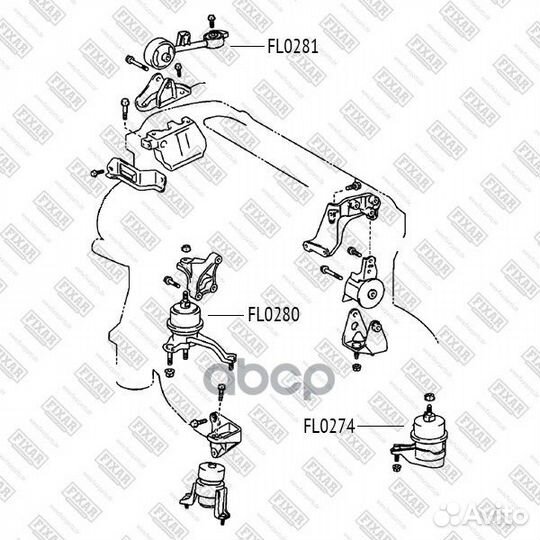 Опора кпп FL0274 fixar