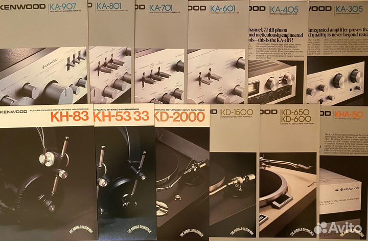 Рекламные проспекты аудиотехники JVC, Teac и др