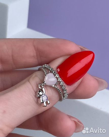 Кольцо мишка