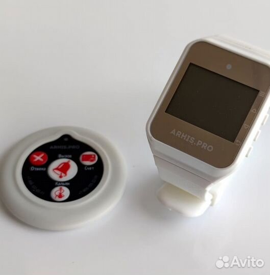 Беспроводная кнопка вызова официанта с часами