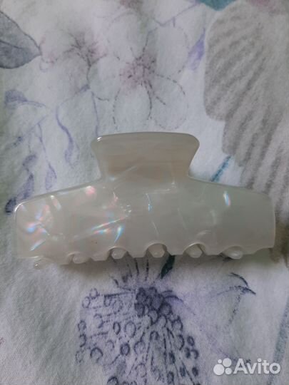 Крабик для волос браслет кожаный подвеска мишки