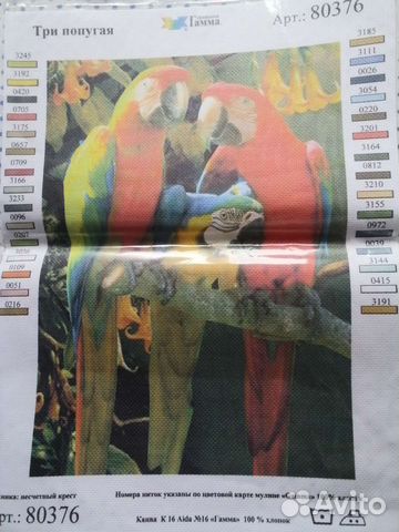 Канва с нанесённый рисунком