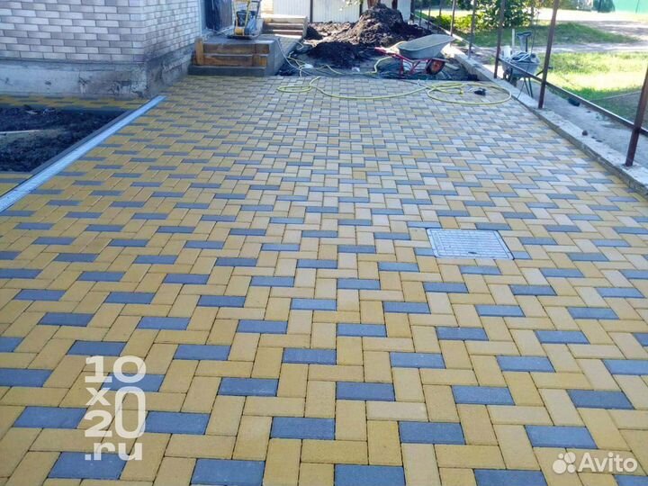 Тротуарная плитка, брусчатка, бордюры под ключ