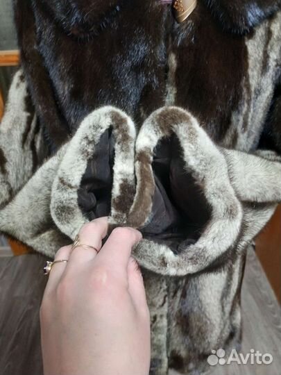 Шуба норковая с капюшоном 44 46
