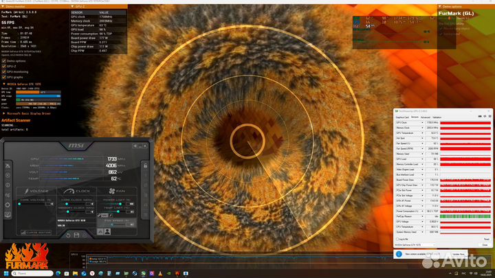 GTX 1070 Gigabyte windforce OC обслужена