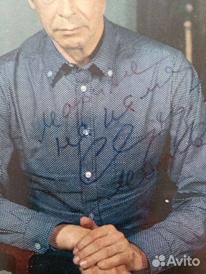 Автограф Олега Ефремова на открытке оригинал