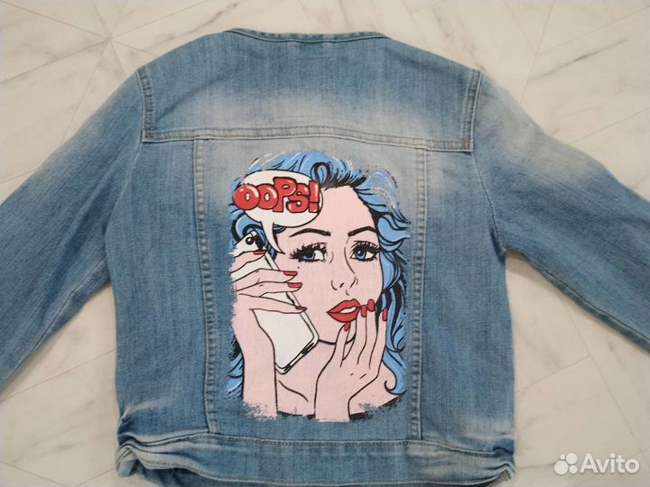 Джинсовая облегченная куртка 8-10 лет
