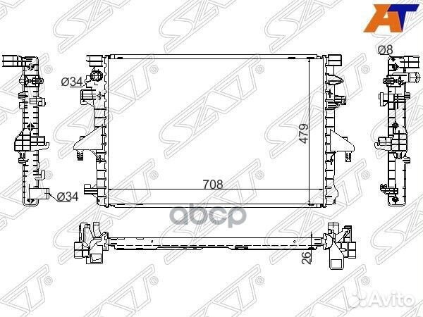 Радиатор Volkswagen Transporter 03- / Multivan