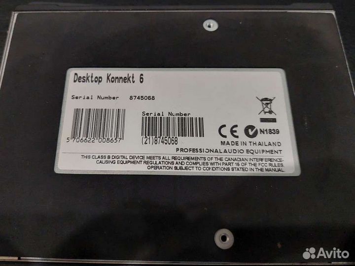 Звуковая карта T.C. electronic Desktop Konnekt 6