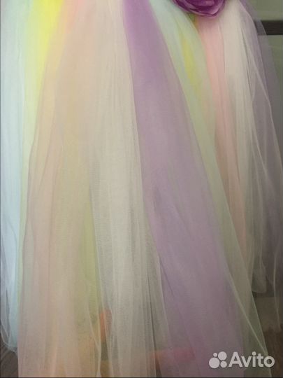 Праздничное платье на день рождения 122 фатин