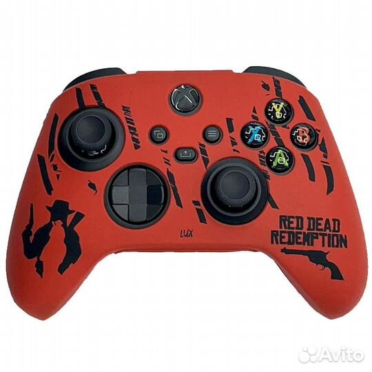 Силиконовый чехол для Xbox Series Controller (Red Dead Redemption) (красный)