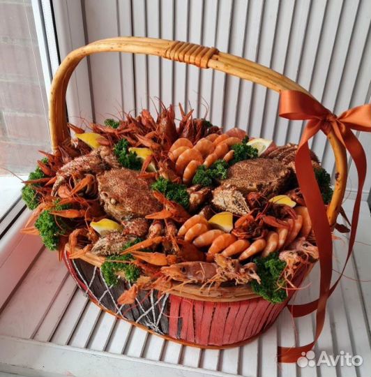 Съедобные букеты из раков