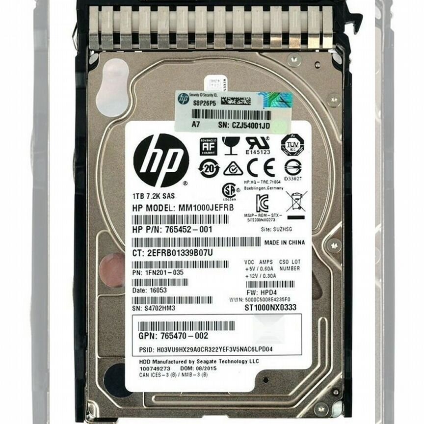 [765872-001] Жесткий Диск Hp 832984-001 1tb 7200 Sas 765872-001