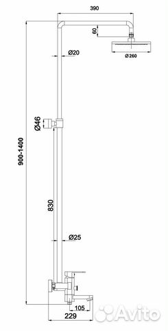 Душевая система Timo Beverly (SX-1060/00 (3010) хр